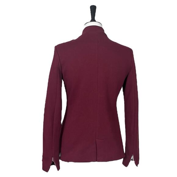 Gibson Knit Blazer Notch Collar Single Button Burgundy Women’s Size XS - Picture 4 of 12